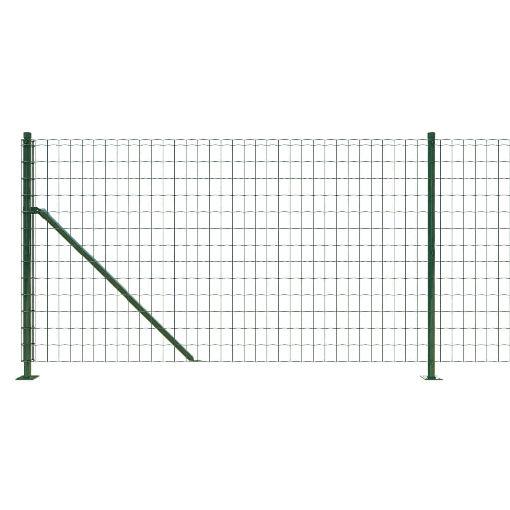 Wire Mesh Fence with Flange Green 0.8 m 25 m