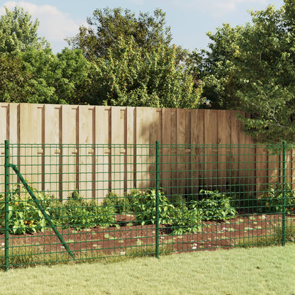 Wire Mesh Fence with Flange Green 1.1 m 25 m