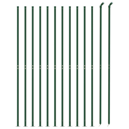 Wire Mesh Fence with Flange Green 0.8 m