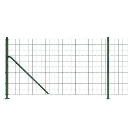 Wire Mesh Fence with Flange Green 0.8 m