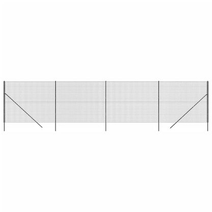 Wire Mesh Fence Galvanised Steel Anthracite 1.4 m 10 m