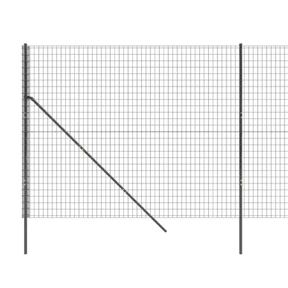 Wire Mesh Fence Galvanised Steel Anthracite 1.4 m 10 m