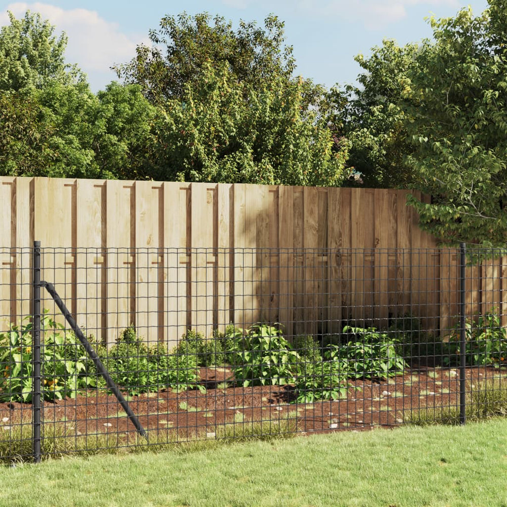 vidaXL Wire Mesh Fence Galvanised Steel Anthracite