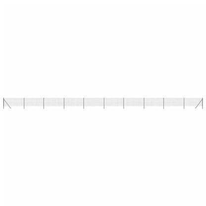 Wire Mesh Fence Galvanised Steel Anthracite 0.8 m 25 m