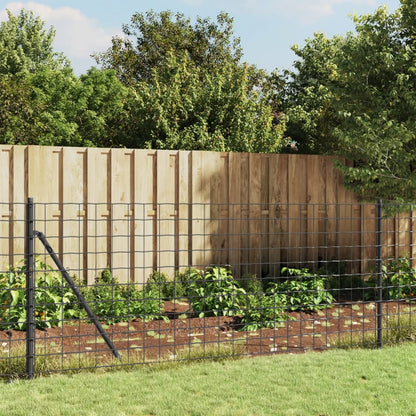 Wire Mesh Fence Galvanised Steel Anthracite 0.8 m 25 m
