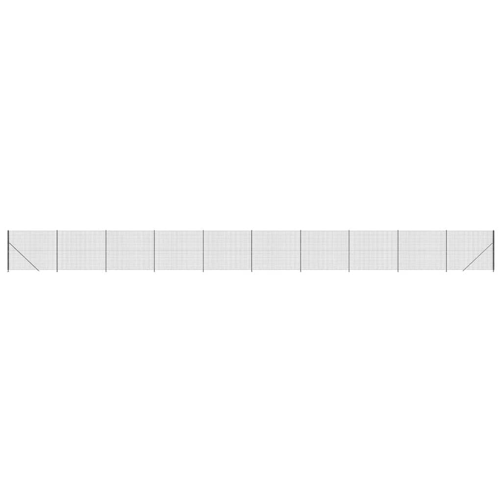 Wire Mesh Fence with Flange Anthracite 1.6 m 25 m