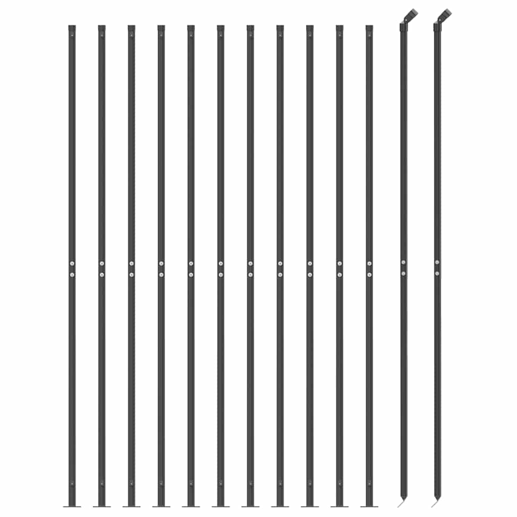 Wire Mesh Fence with Flange Anthracite 1.6 m 25 m
