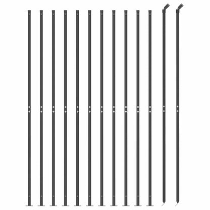 Wire Mesh Fence with Flange Anthracite 1.6 m 25 m
