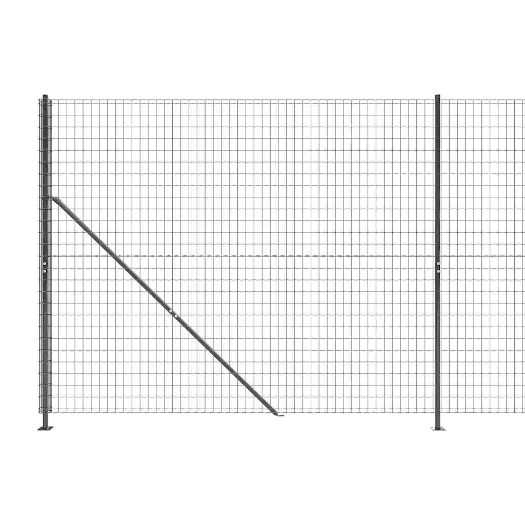 Wire Mesh Fence with Flange Anthracite 1.6 m 25 m