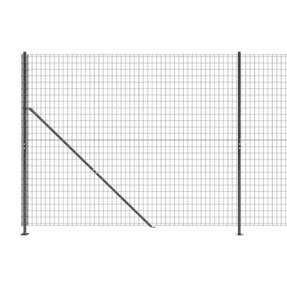 Wire Mesh Fence with Flange Anthracite 1.6 m 25 m