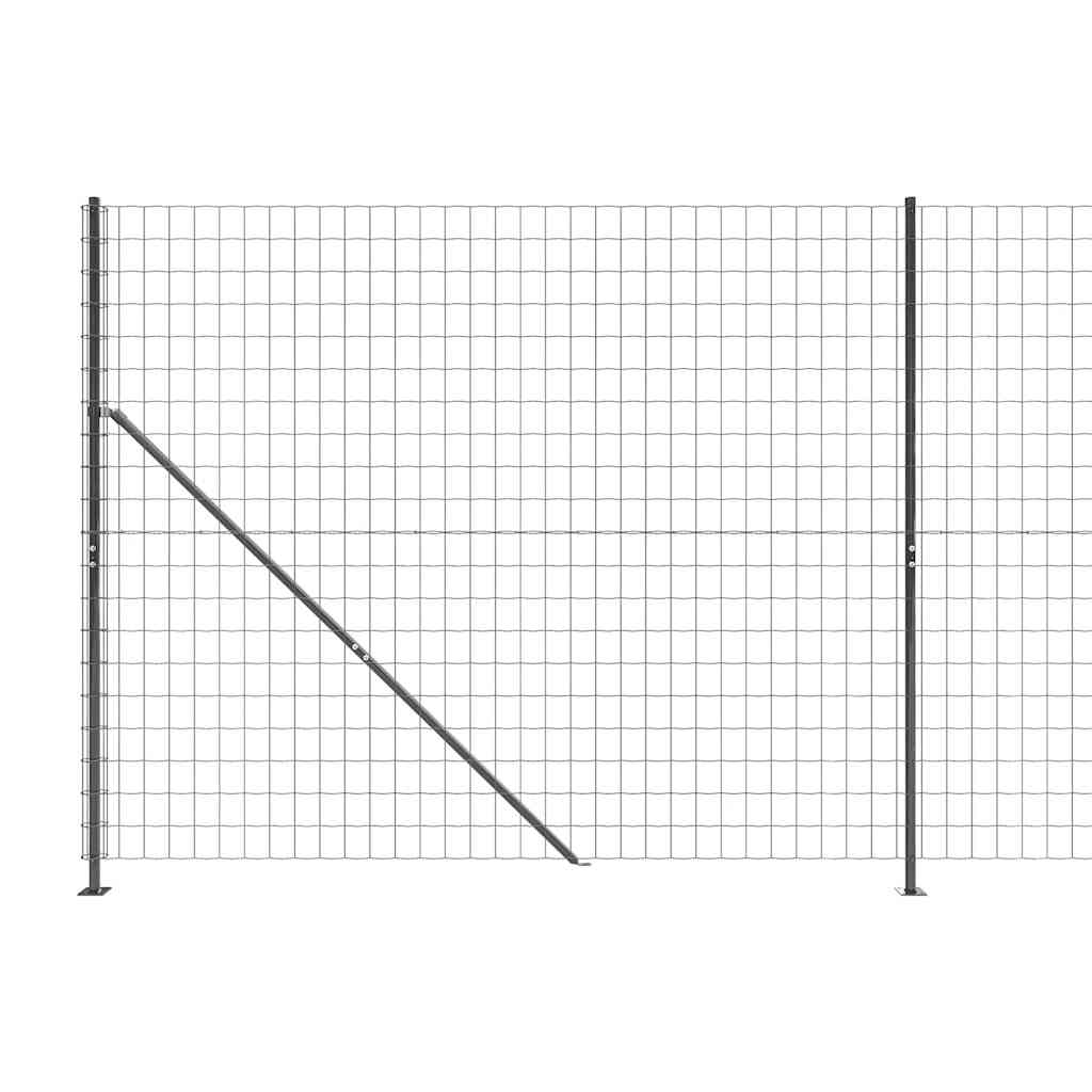 Wire Mesh Fence with Flange Anthracite 1.4 m