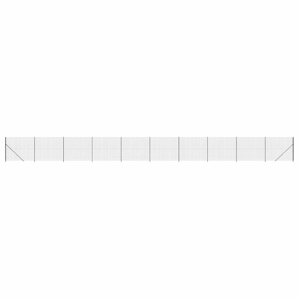 Wire Mesh Fence with Flange Anthracite 1.6 m 25 m