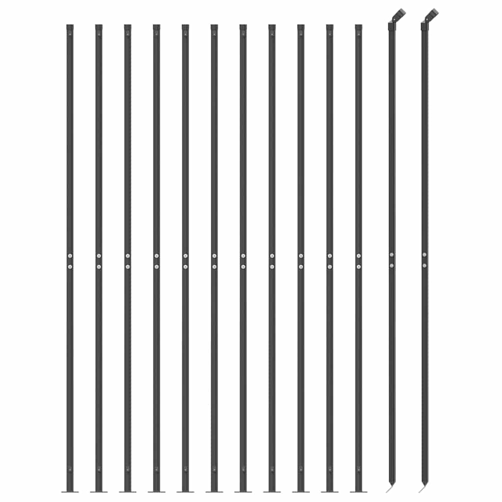 Wire Mesh Fence with Flange Anthracite 1.6 m 25 m