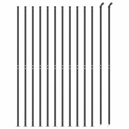 Wire Mesh Fence with Flange Anthracite 1.6 m 25 m