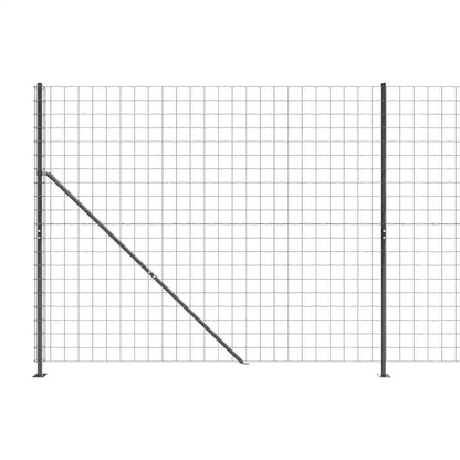Wire Mesh Fence with Flange Anthracite 1.6 m 25 m
