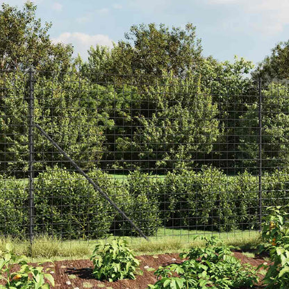 Wire Mesh Fence with Flange Anthracite 1.6 m 25 m