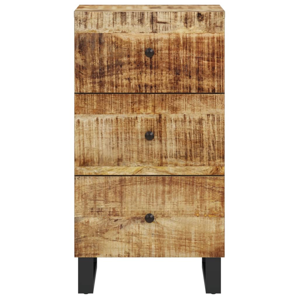 Sideboard with 3 Drawers 40x33,5x75 cm Solid Wood Mango Light brown