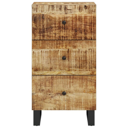 Sideboard with 3 Drawers 40x33,5x75 cm Solid Wood Mango Light brown
