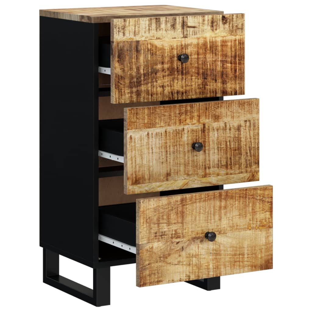 Sideboard with 3 Drawers 40x33,5x75 cm Solid Wood Mango Light brown