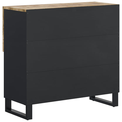 Sideboard with 2 Doors 80x33x75 cm Solid Wood Mango Light brown