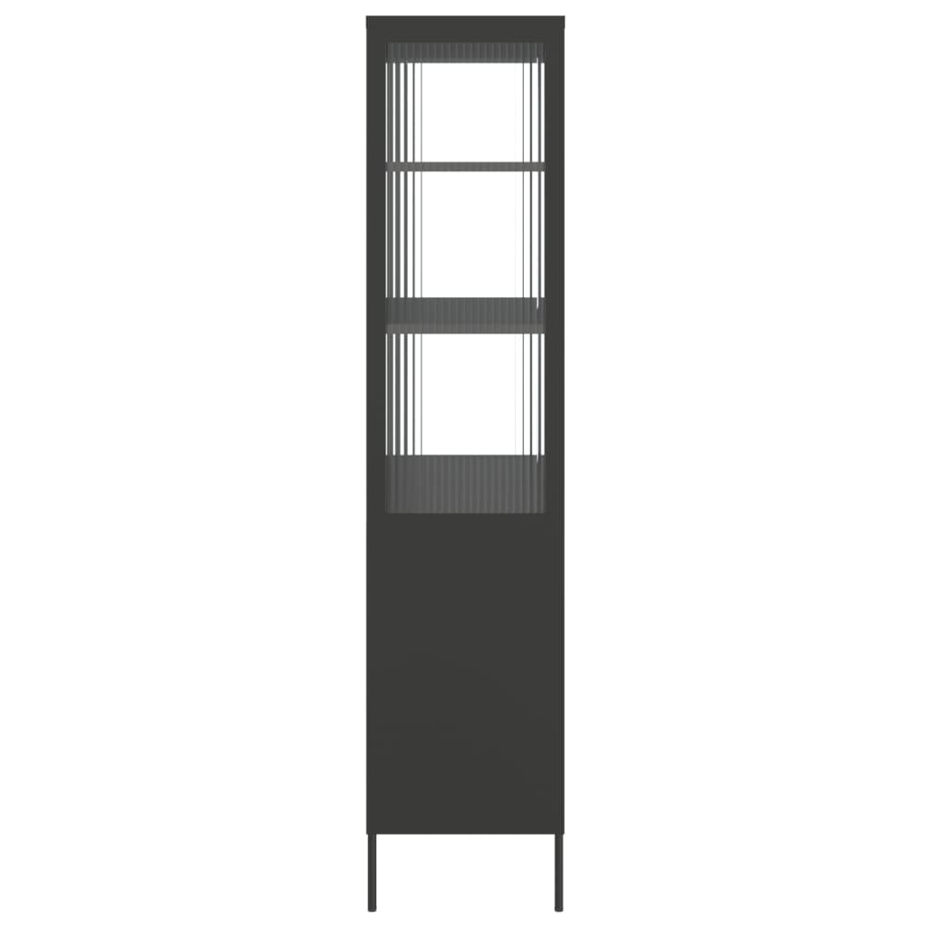 vidaXL Highboard Black 90x40x180 cm Glass and Steel 6