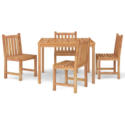 vidaXL 5 Piece Garden Dining Set Solid Wood Teak 2