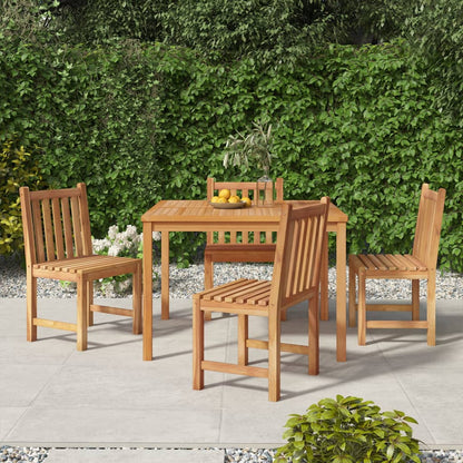 vidaXL 5 Piece Garden Dining Set Solid Wood Teak 1