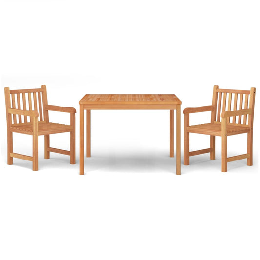 vidaXL 3 Piece Garden Dining Set Solid Wood Teak 2