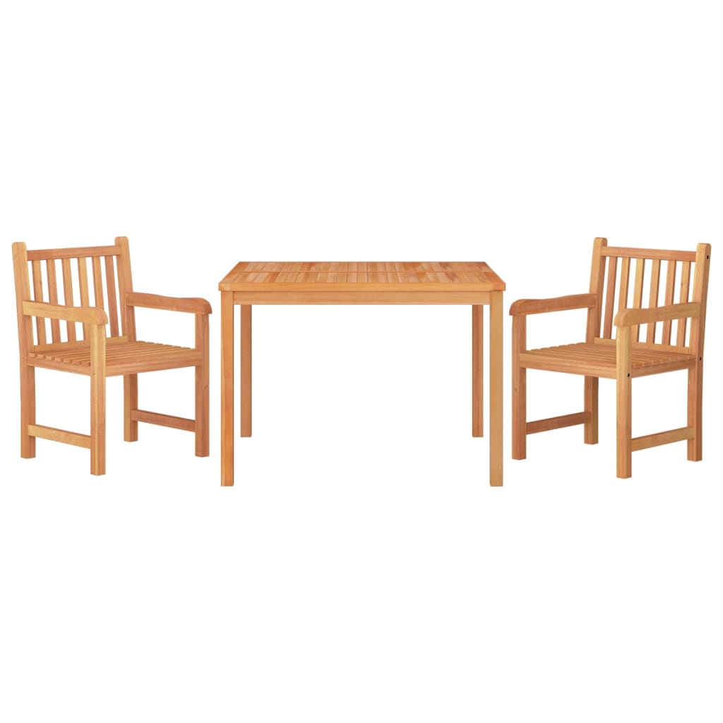 vidaXL 3 Piece Garden Dining Set Solid Wood Teak 3