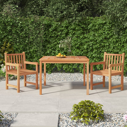 vidaXL 3 Piece Garden Dining Set Solid Wood Teak 1