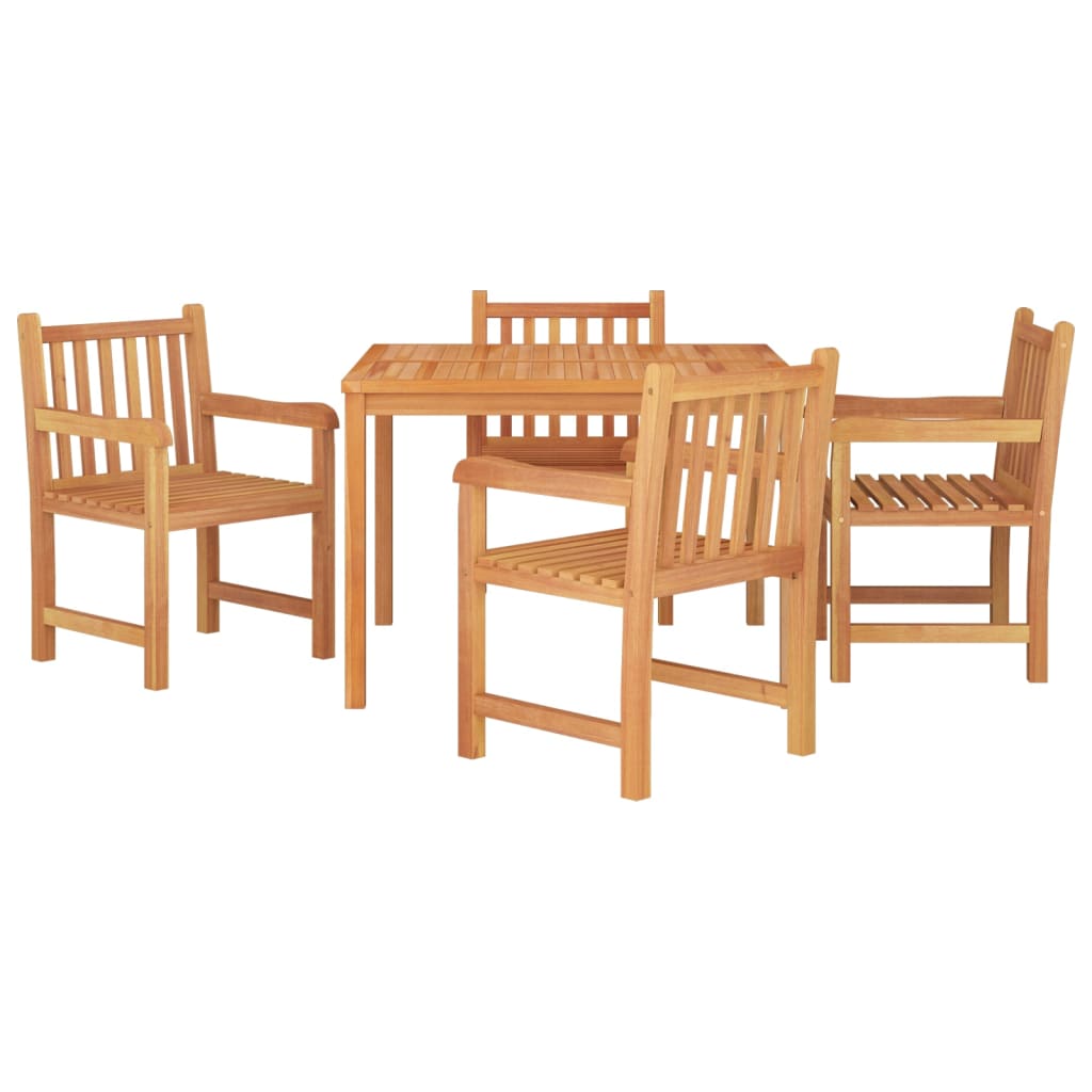 vidaXL 5 Piece Garden Dining Set Solid Wood Teak 3