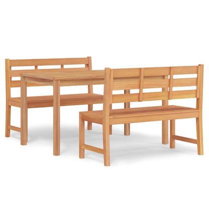 5 Piece Garden Dining Set Solid Wood Teak 140 cm table length