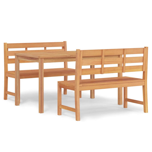 5 Piece Garden Dining Set Solid Wood Teak 140 cm table length