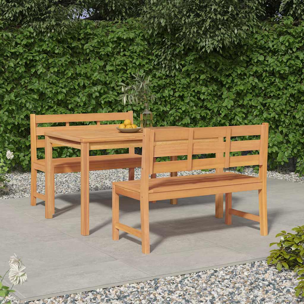 vidaXL 3 Piece Garden Dining Set Solid Wood Teak 1