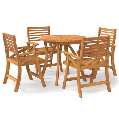 vidaXL 5 Piece Garden Dining Set Solid Wood Acacia 2