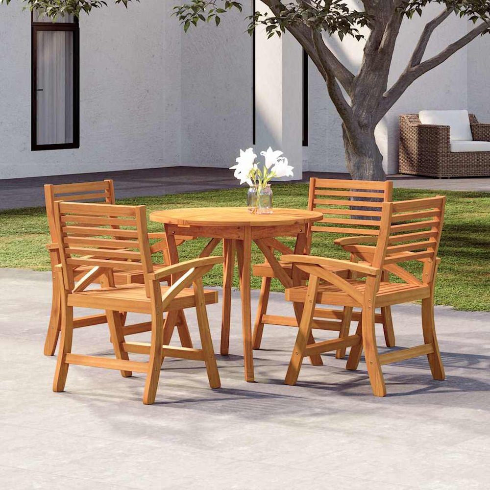 vidaXL 5 Piece Garden Dining Set Solid Wood Acacia