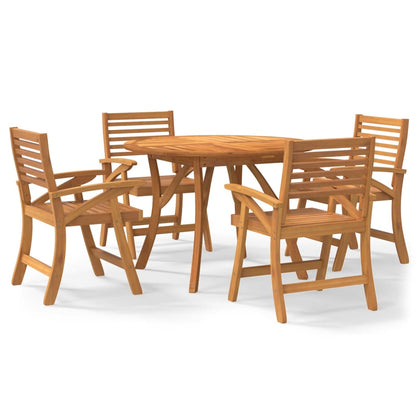 vidaXL 5 Piece Garden Dining Set Solid Wood Acacia 2