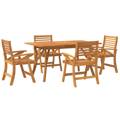 vidaXL 5 Piece Garden Dining Set Solid Wood Acacia 3