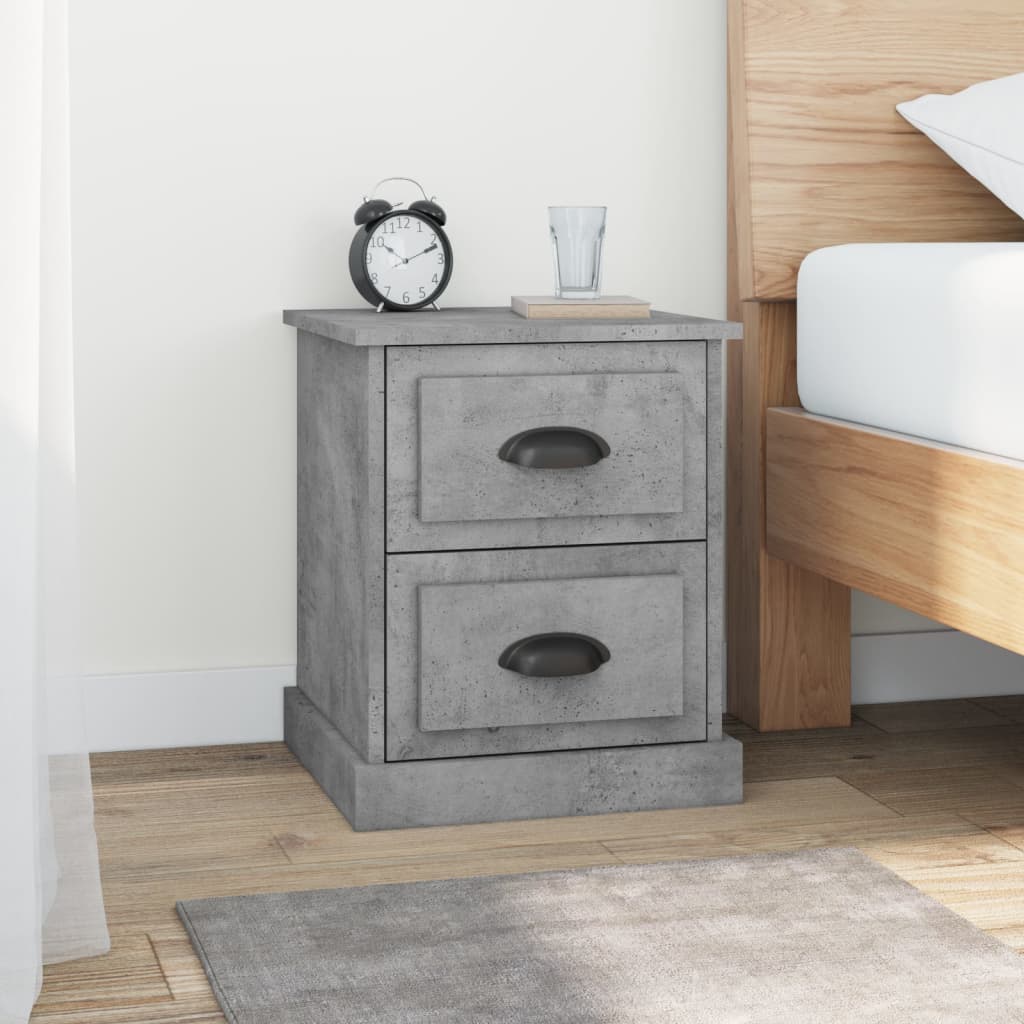 Bedside Cabinet 39x39x47,5 cm Engineered Wood Concrete grey