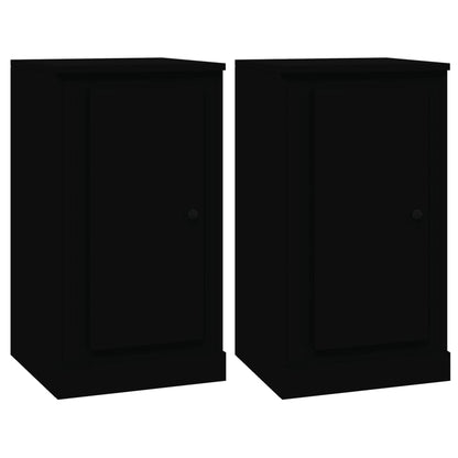 vidaXL Sideboards 2 pcs Black 37.5x35.5x67.5 cm Engineered Wood