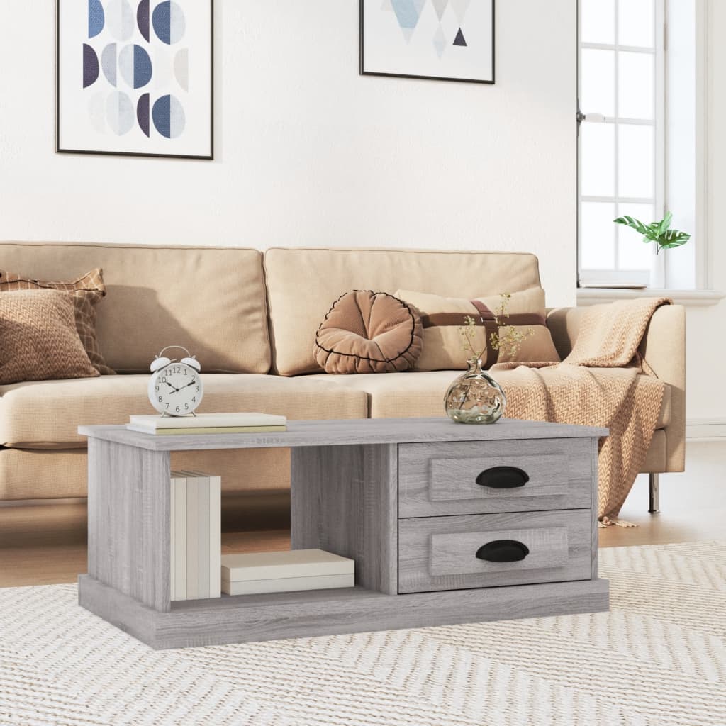 Coffee Table 90x50x35 cm Engineered Wood Grey sonoma