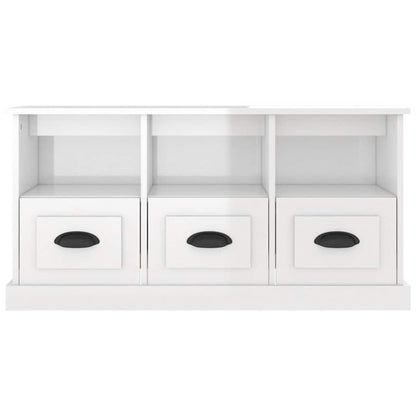 TV Cabinet 100x35x50 cm Engineered Wood High gloss white
