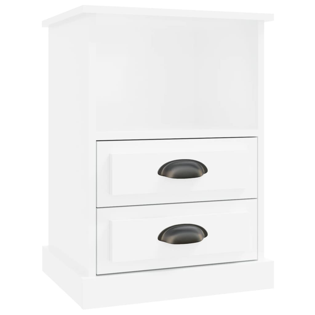 vidaXL Bedside Cabinets 2 pcs High Gloss White 43x36x60 cm