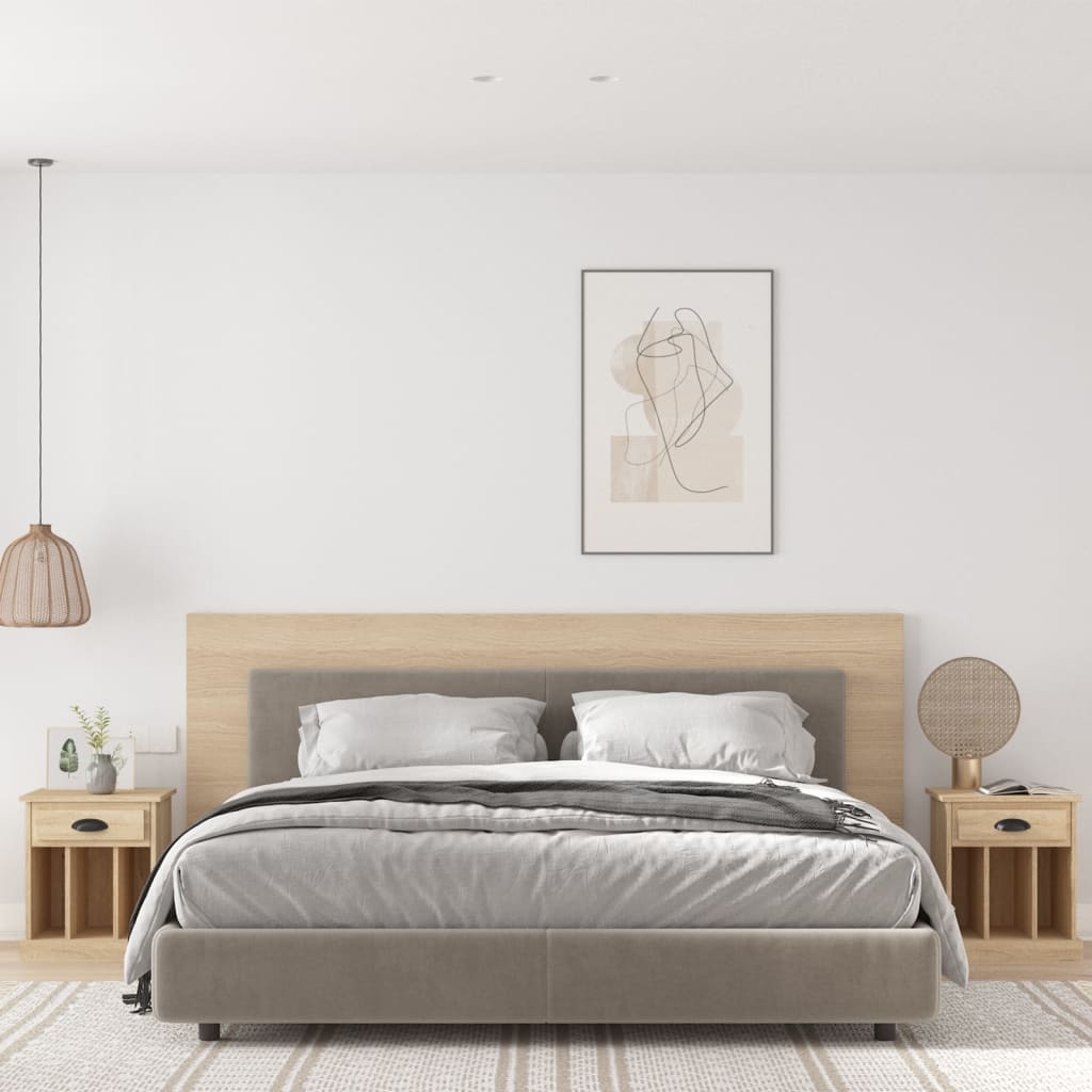 Bedside Cabinets 43x36x50 cm Sonoma oak