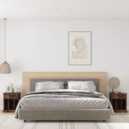 Bedside Cabinets 43x36x50 cm Smoked oak