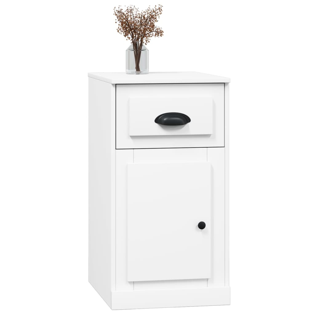 vidaXL Side Cabinet with Drawer High Gloss White 40x50x75 cm Engineered Wood