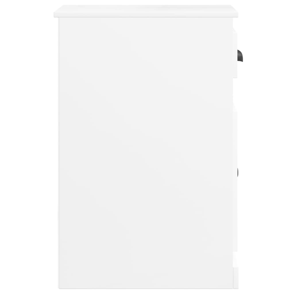 vidaXL Side Cabinet with Drawer High Gloss White 40x50x75 cm Engineered Wood