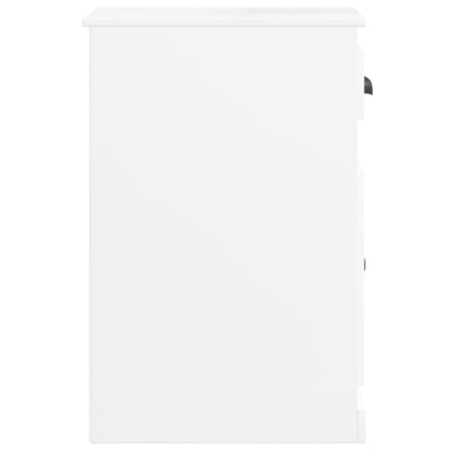 vidaXL Side Cabinet with Drawer High Gloss White 40x50x75 cm Engineered Wood