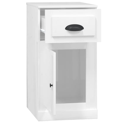 vidaXL Side Cabinet with Drawer High Gloss White 40x50x75 cm Engineered Wood