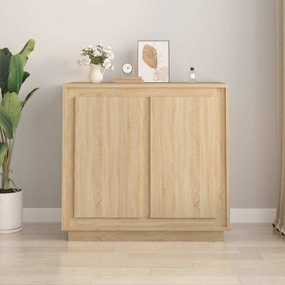 Sideboard 80x34x75 cm Engineered Wood Sonoma oak